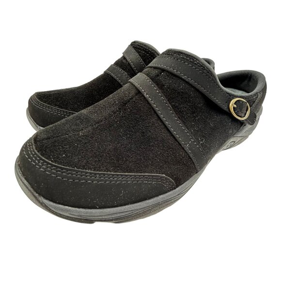 Easy Spirit Womens Equinox Black Suede Slip-On Clogs Size 9M - Picture 2 of 9